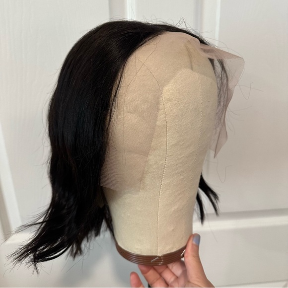 12” Natural Black Bob Wig 100% Human Hair 13x4 HD Lace Front 150% Density It#RH - Picture 6 of 16